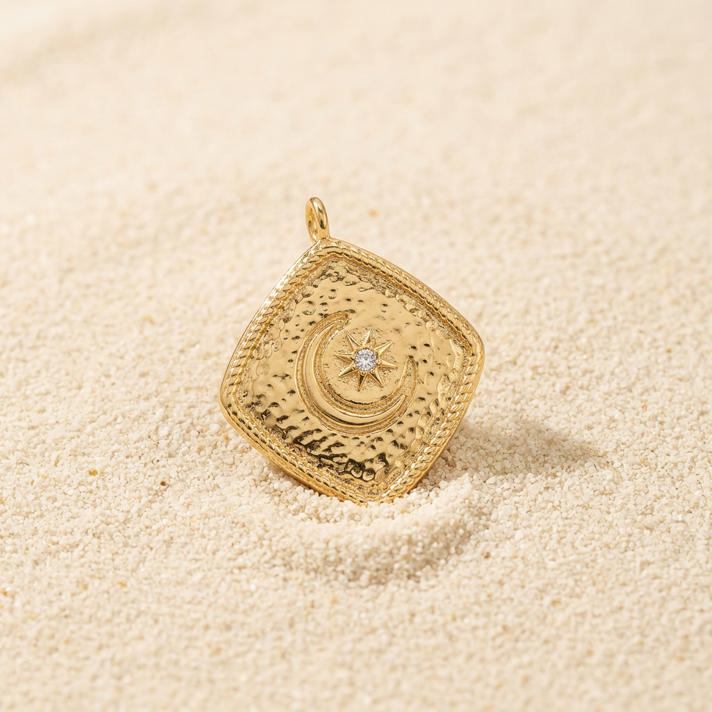 Moon & Star Medallion pendant